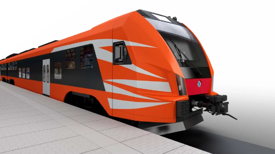Škoda Vagonka pakutud rongi esialgne kujundus - tegu ei ole lõpliku disainlahendusega.