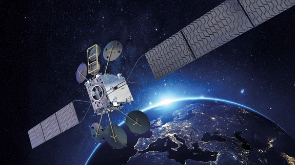 Luksemburg on üks maailma tähtsamaid satelliitside keskusi, sest seal asub satelliitsideoperaatori SES peakorter. Pildil kunstniku nägemus Luksemburgi valitsuse ja SES-i ühisest GovSat-satelliidist, mis võimaldab edastada strateegiliselt olulist teavet turvaliselt ja segamatult.