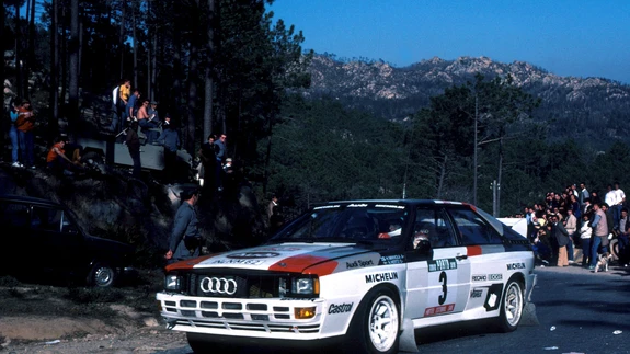 Nelikveo ja turbomootoriga ralliautode trendile pani aluse Audi Quattro, millega pildil 1983. aasta Portugali ralli kihutav Hannu Mikkola võitis samal aastal ka MM-tiitli.