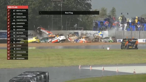 Libedast rajast tekitatud autode kuhi.