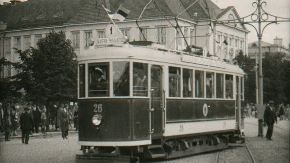 Elektritramm Pärnu maanteel 1928. aastal
