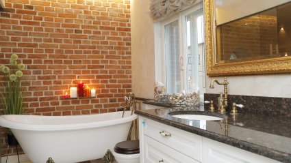 Romantiline vannituba sai konkursi "Kodu kauniks" vannitoa preemia 1000 eurot Villeroy & Boch Gustavsbergi Eesti filiaalilt.